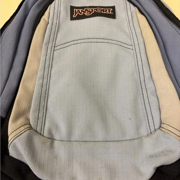 JanSport Blue and Black Backpack Durable Design Small - Picture 3 of 5